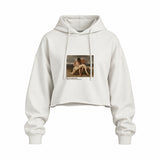 The First Mourning Oversize Crop Hoodie – Beyaz