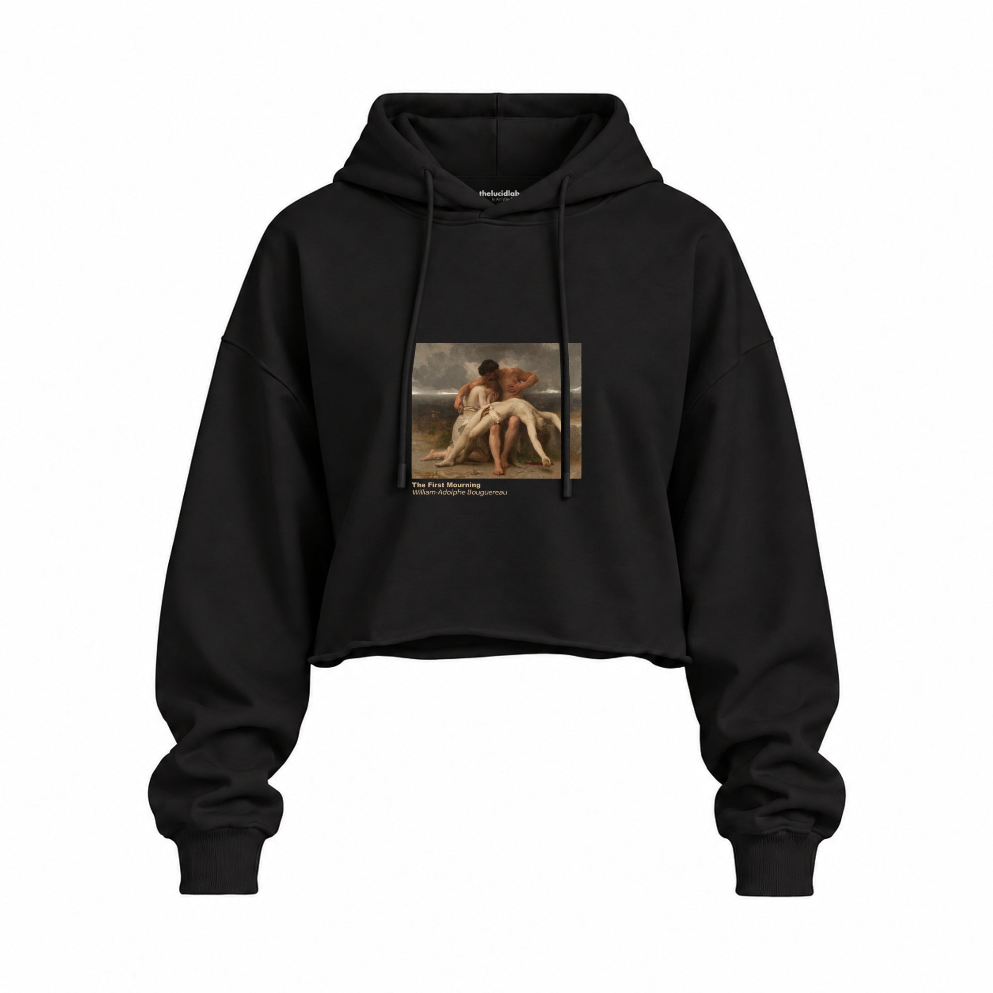 The First Mourning Oversize Crop Hoodie – Siyah