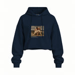 The First Mourning Oversize Crop Hoodie – Lacivert