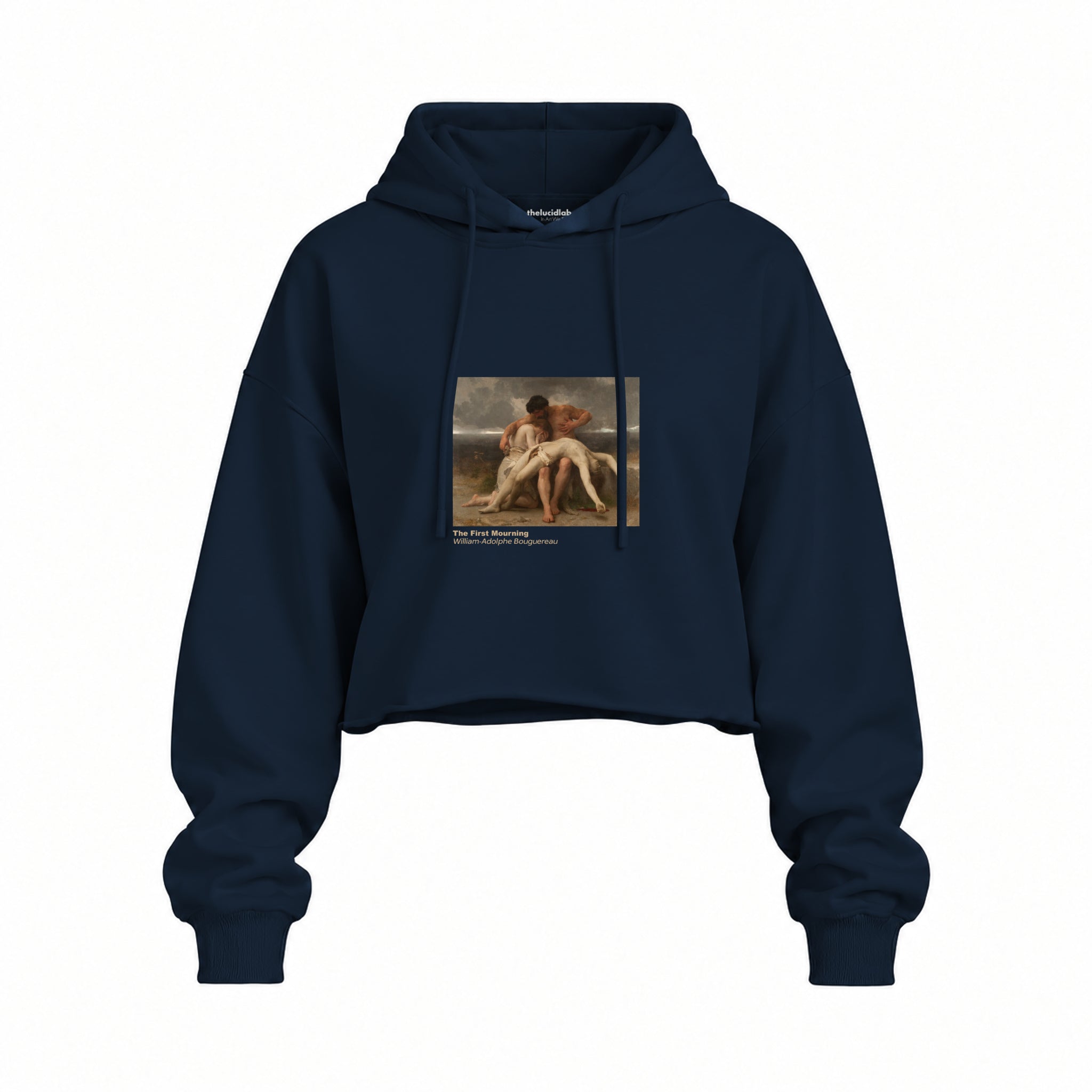 The First Mourning Oversize Crop Hoodie – Lacivert