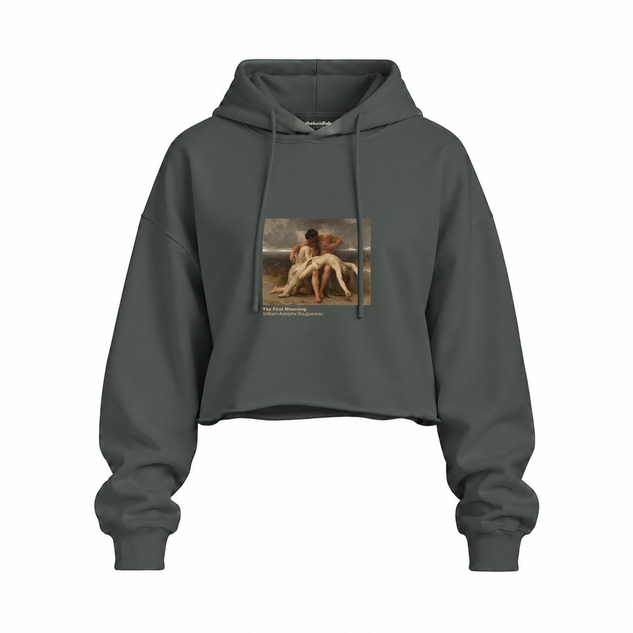 The First Mourning Oversize Crop Hoodie – Antrasit