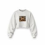 The First Mourning Oversize Crop Sweatshirt – Beyaz