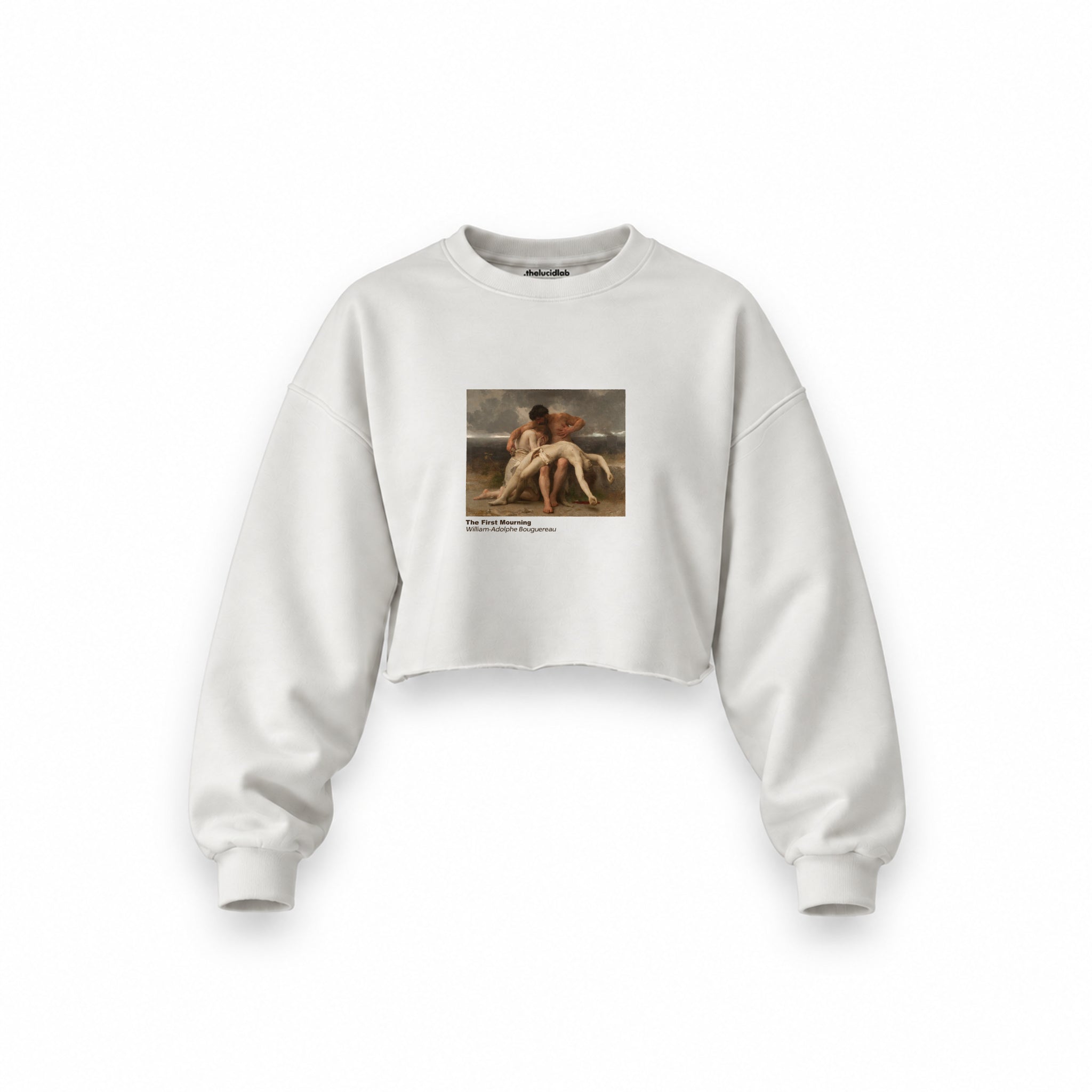 The First Mourning Oversize Crop Sweatshirt – Beyaz