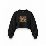 The First Mourning Oversize Crop Sweatshirt – Siyah