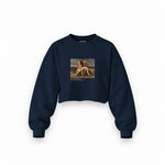 The First Mourning Oversize Crop Sweatshirt – Lacivert