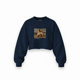 The First Mourning Oversize Crop Sweatshirt – Lacivert