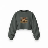The First Mourning Oversize Crop Sweatshirt – Antrasit