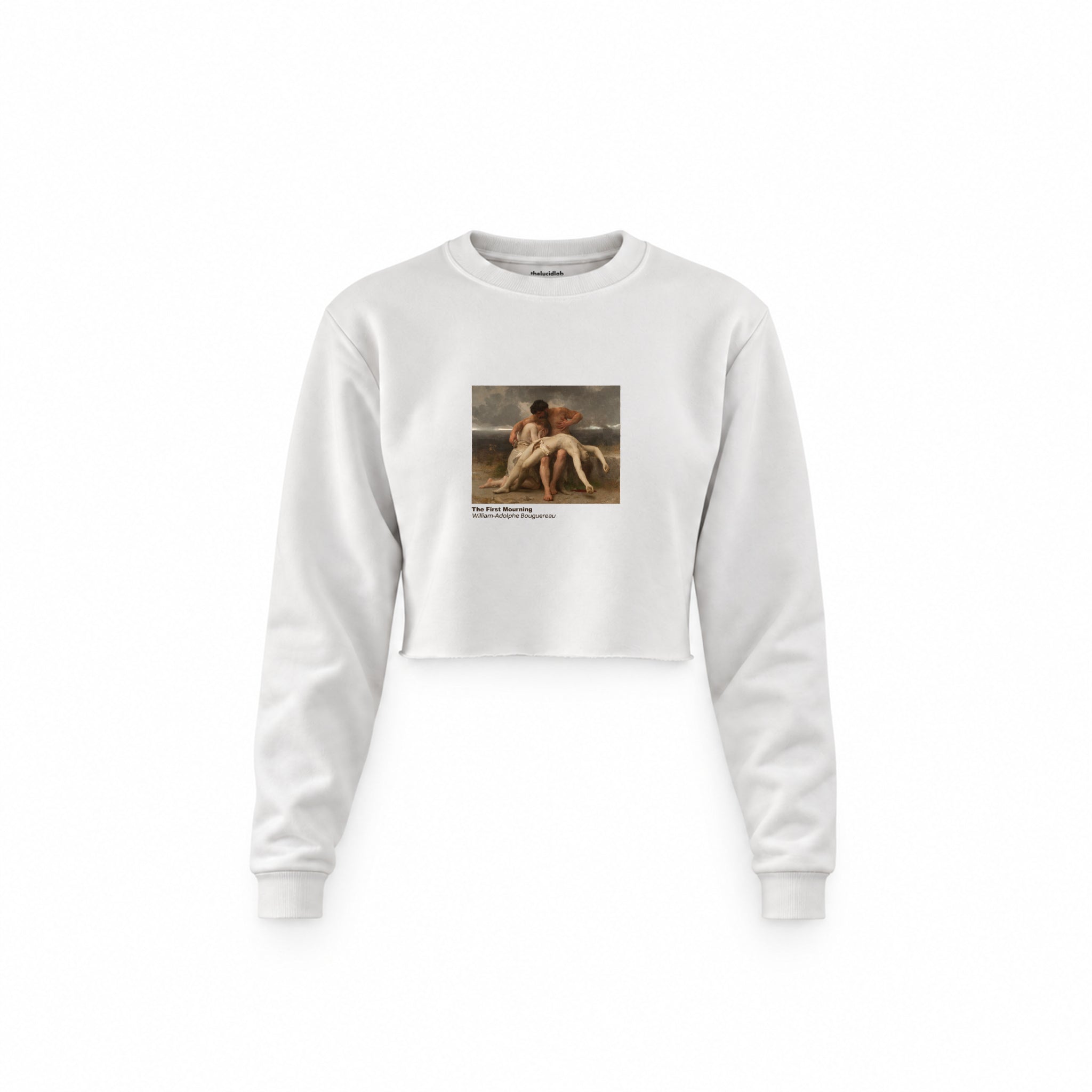 The First Mourning Crop Sweatshirt – Beyaz