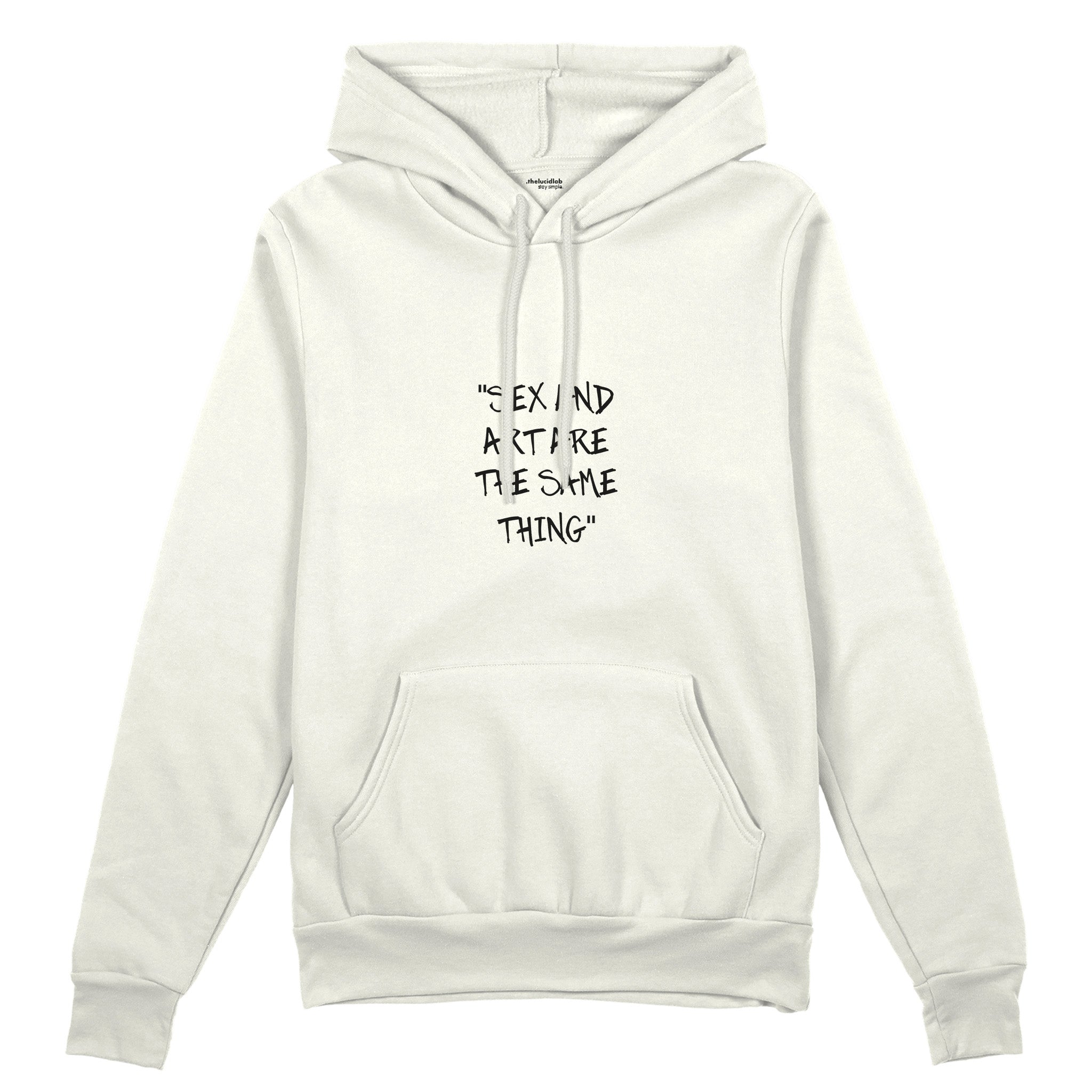 Sex And Art Oversize Hoodie - Beyaz - ön görünüm