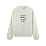 Sex And Art Oversize Sweatshirt - Beyaz - ön görünüm