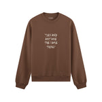 Sex And Art Oversize Sweatshirt - Kahverengi - ön görünüm