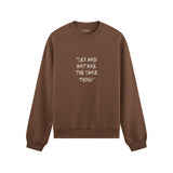 Sex And Art Oversize Sweatshirt - Kahverengi - ön görünüm