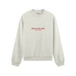 Sex is Calling Oversize Sweatshirt - Beyaz - ön görünüm