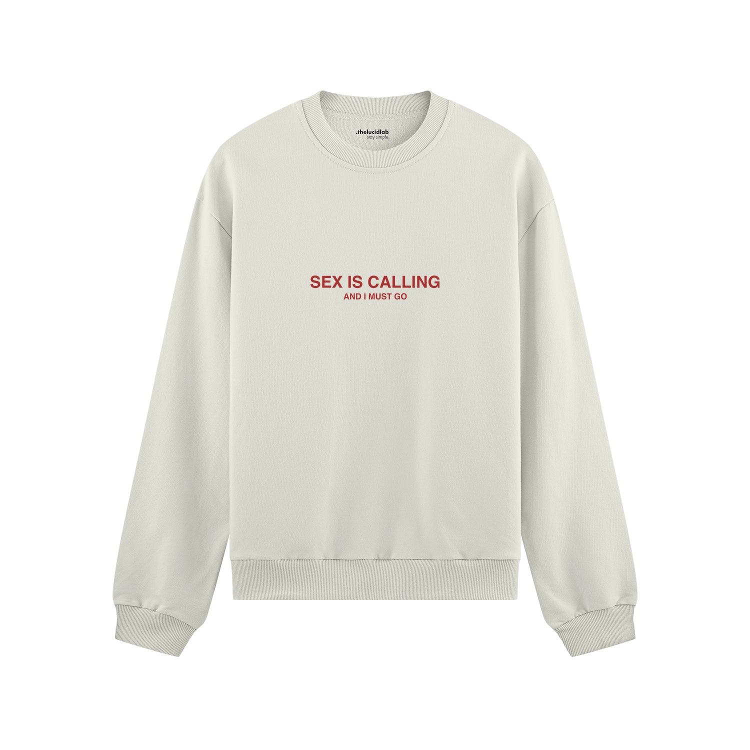 Sex is Calling Oversize Sweatshirt - Beyaz - ön görünüm