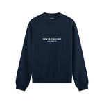 Sex is Calling Oversize Sweatshirt - Lacivert - ön görünüm