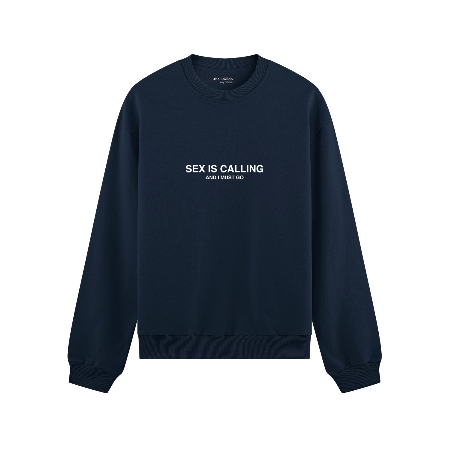 Sex is Calling Oversize Sweatshirt - Lacivert - ön görünüm
