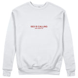 Sex is Calling Sweatshirt - Beyaz - ön görünüm