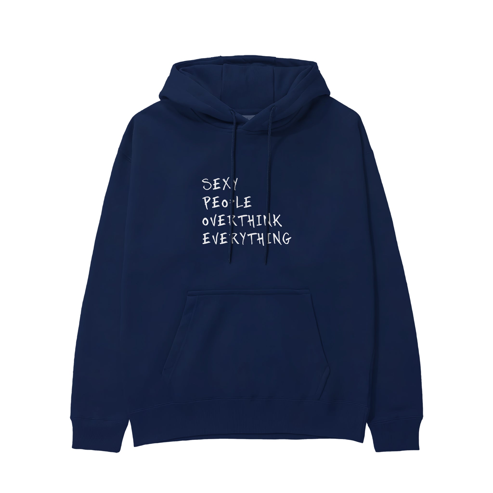 Sexy People Overthink Hoodie - Lacivert - ön görünüm