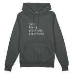 Sexy People Overthink Oversize Hoodie - Antrasit - ön görünüm