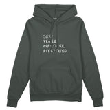 Sexy People Overthink Oversize Hoodie - Antrasit - ön görünüm