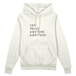 Sexy People Overthink Oversize Hoodie - Beyaz - ön görünüm