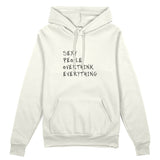 Sexy People Overthink Oversize Hoodie - Beyaz - ön görünüm