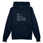 Sexy People Overthink Oversize Hoodie - Lacivert - ön görünüm