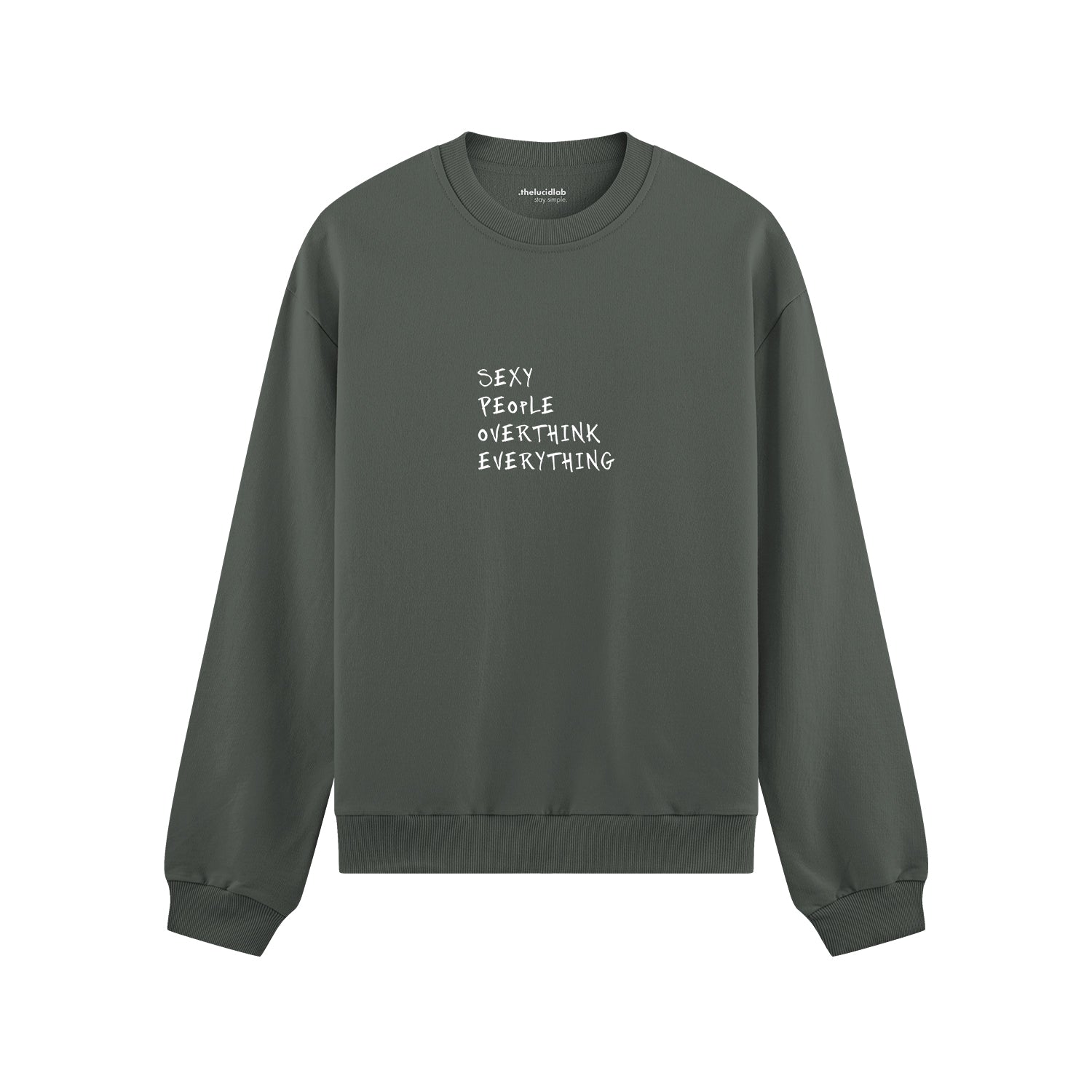 Sexy People Overthink Oversize Sweatshirt - Antrasit - ön görünüm