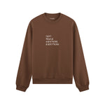 Sexy People Overthink Oversize Sweatshirt - Kahverengi - ön görünüm