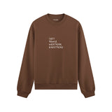 Sexy People Overthink Oversize Sweatshirt - Kahverengi - ön görünüm