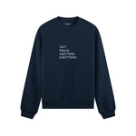Sexy People Overthink Oversize Sweatshirt - Lacivert - ön görünüm