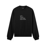 Sexy People Overthink Oversize Sweatshirt - Siyah - ön görünüm