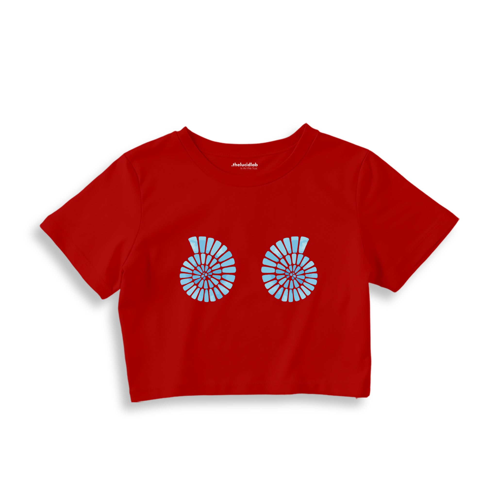 Shell Yeah Crop Tişört — Kırmızı