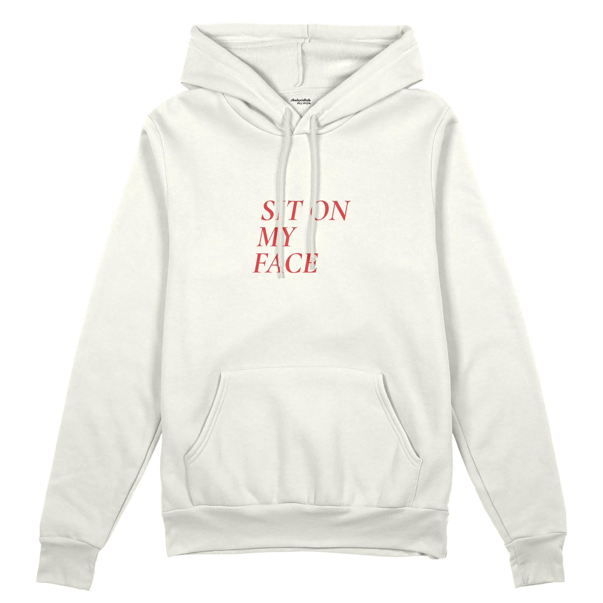 Sit On My Face Oversize Hoodie - Beyaz - ön görünüm