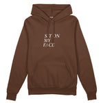 Sit On My Face Oversize Hoodie - Kahverengi - ön görünüm