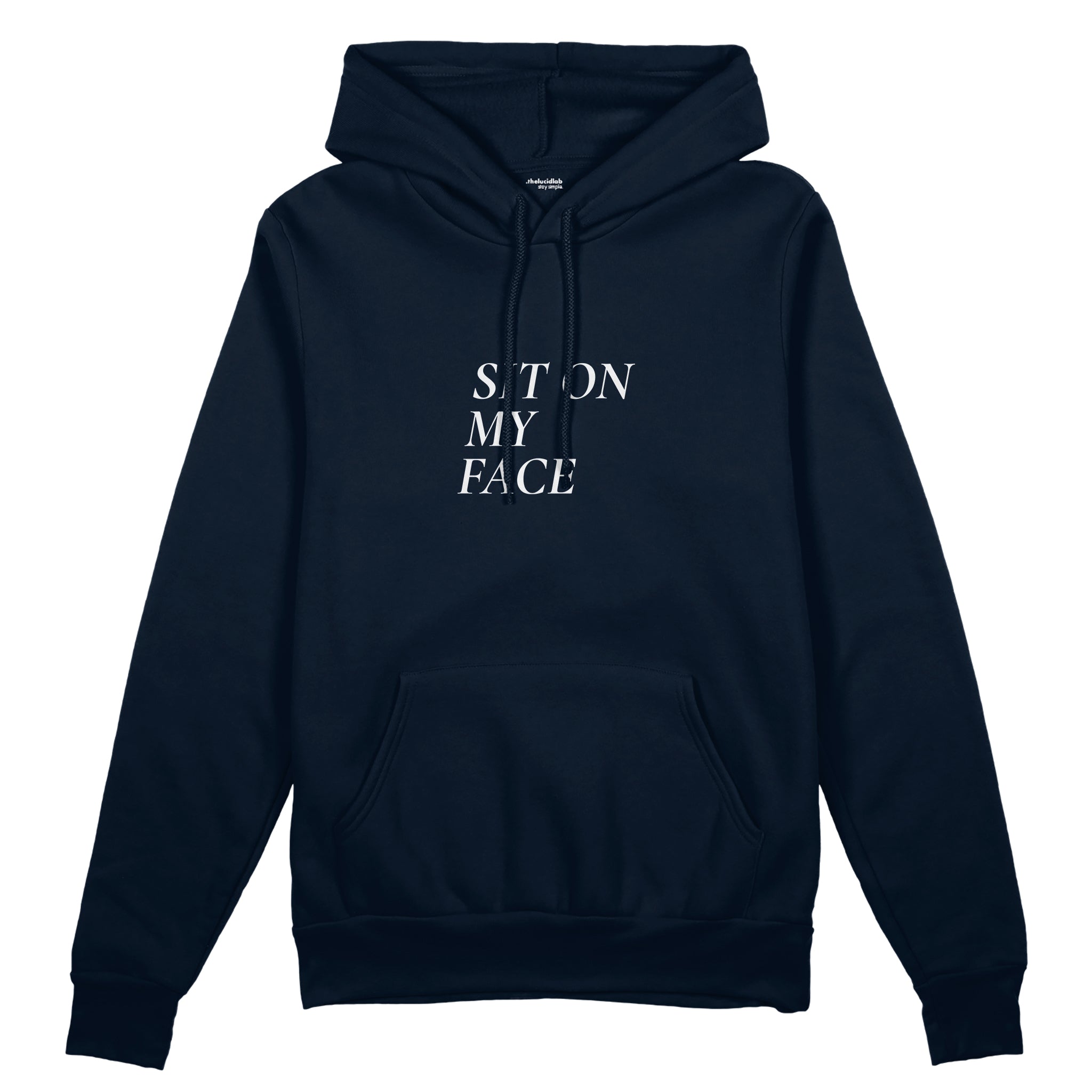 Sit On My Face Oversize Hoodie - Lacivert - ön görünüm