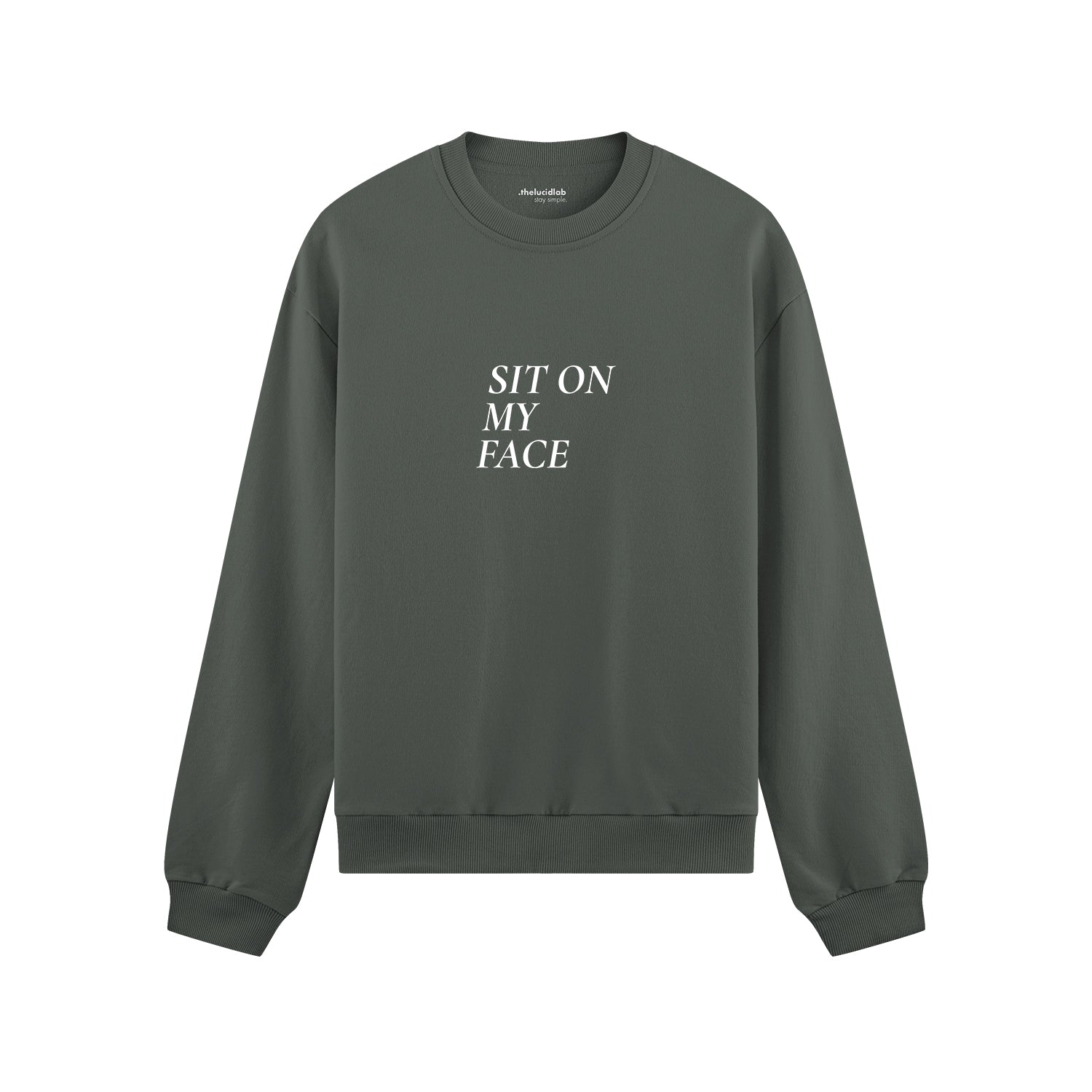 Sit On My Face Oversize Sweatshirt - Antrasit - ön görünüm