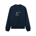 Sit On My Face Oversize Sweatshirt - Lacivert - ön görünüm