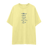 Sketches of Fish Oversize Tişört