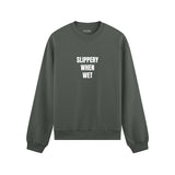 Slippery When Wet Oversize Sweatshirt - Antrasit - ön görünüm
