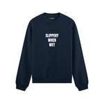 Slippery When Wet Oversize Sweatshirt - Lacivert - ön görünüm