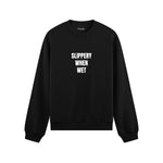 Slippery When Wet Oversize Sweatshirt - Siyah - ön görünüm