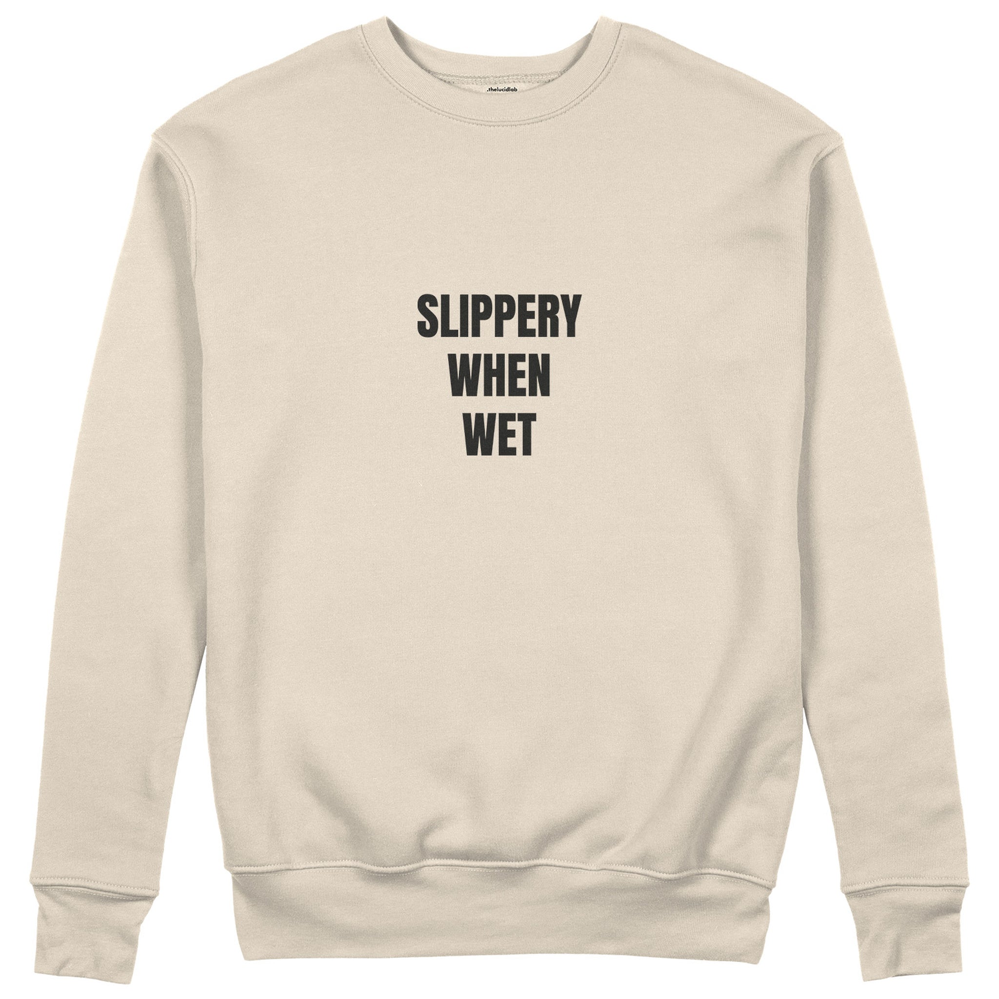 Slippery When Wet Sweatshirt - Bej - ön görünüm