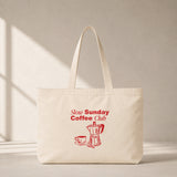 Slow Sunday Coffee Club Club Tote Bag – ön görünüm