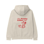Slow Sunday Coffee Club Hoodie - Krem - arka görünüm