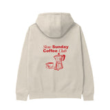 Slow Sunday Coffee Club Hoodie - Krem - arka görünüm