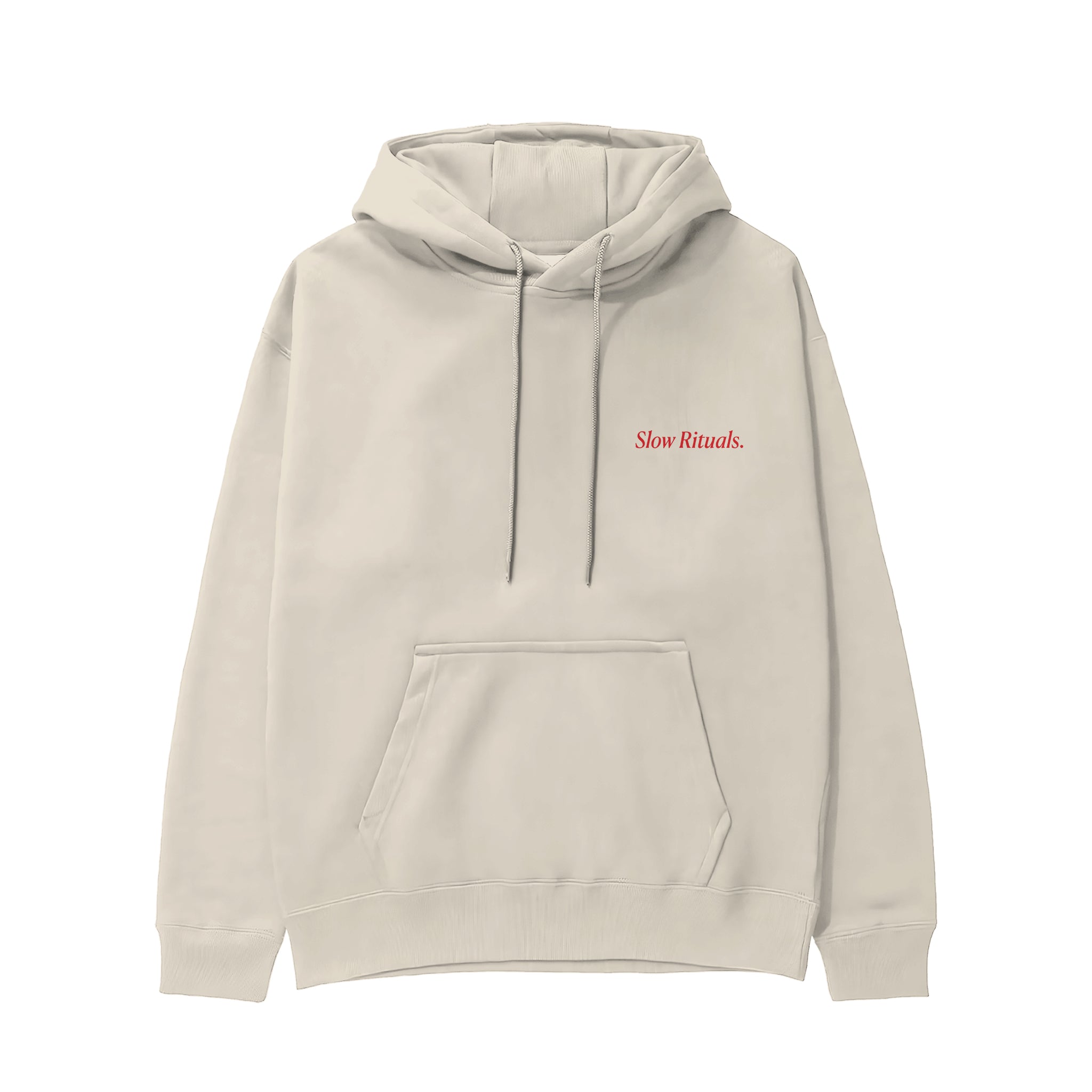 Slow Sunday Coffee Club Hoodie - Krem - ön görünüm