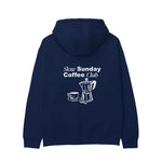 Slow Sunday Coffee Club Hoodie - Lacivert - arka görünüm