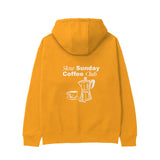 Slow Sunday Coffee Club Hoodie - Turuncu - arka görünüm