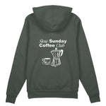 Slow Sunday Coffee Club Oversize Hoodie - Antrasit - arka görünüm